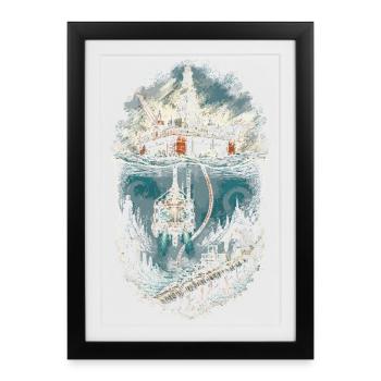 Deep-sea workers - Framed poster (27 × 37 cm) - black - Front
