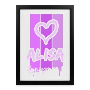 Gift for Alisa - Framed poster (27 × 37 cm) - black - Front