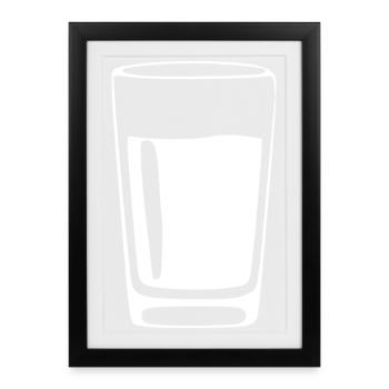 Glass Drinks Bar Gastronomy Gift - Framed poster (27 × 37 cm) - black - Front