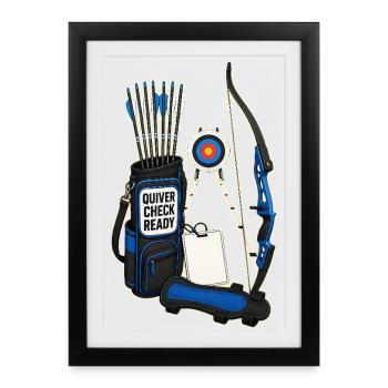 QUIVER CHECK READY - Framed poster (27 × 37 cm) - black - Front