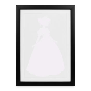 Princess silhouette in ball gown - Framed poster (27 × 37 cm) - black - Front