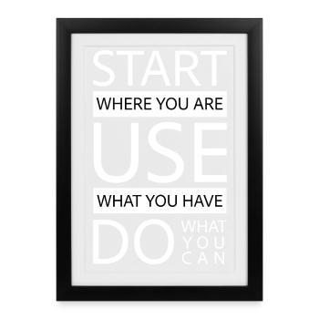 Do_what_you_can - Framed poster (27 × 37 cm) - black - Front
