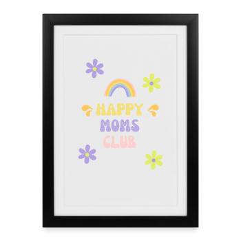 Mamans heureuses - Affiche encadrée (27 × 37 cm) - noir - Devant