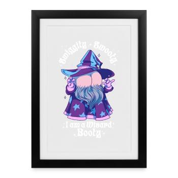Wizard Booty Butttober - Framed poster (27 × 37 cm) - black - Front