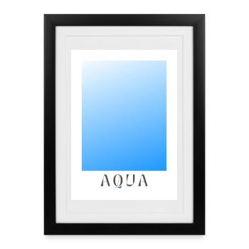 Aqua - Framed poster (27 × 37 cm) - black - Front