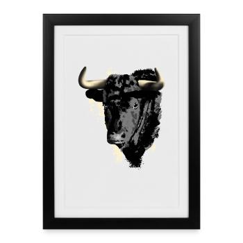 Bull's Head Printmaking - Framed poster (27 × 37 cm) - black - Front