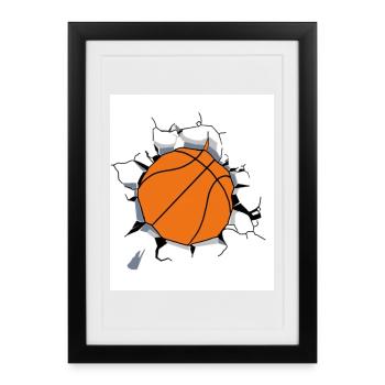 Basket - Affiche encadrée (27 × 37 cm) - noir - Devant
