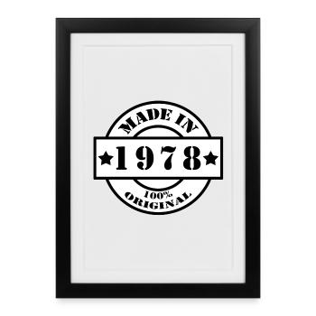 MADE IN 1978 year of birth year of manufacture vintage gift - Framed poster (27 × 37 cm) - black - Front