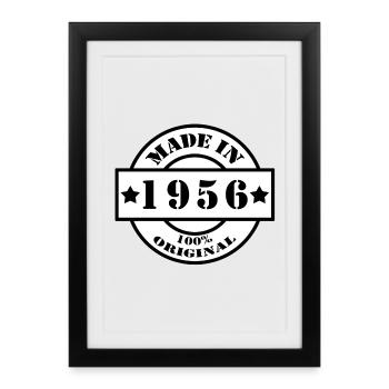 MADE IN 1956 year of birth year of manufacture vintage gift - Framed poster (27 × 37 cm) - black - Front