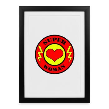 SUPER WOMAN Blitz Super Mom Mother's Day Gift - Framed poster (27 × 37 cm) - black - Front