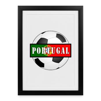 Cadeau pour la au Portugal - Affiche encadrée (27 × 37 cm) - noir - Devant