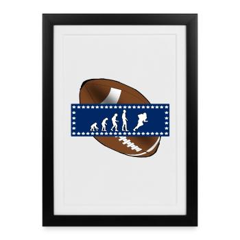 EVOLUTION AMERICAN FOOTBALL USA Cadeau - Affiche encadrée (27 × 37 cm) - noir - Devant