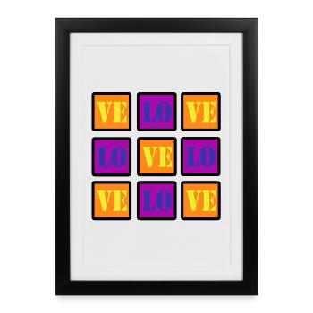 VELO LOVE LOVE BIKE BIKE GIFT - Framed poster (27 × 37 cm) - black - Front
