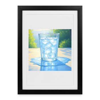 Ein Eis in der Sonne - Gerahmtes Poster (27 × 37 cm) - Schwarz - Vorne
