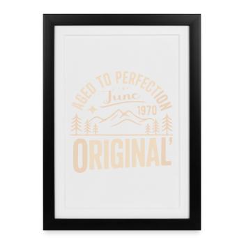 June 1970 – Legend of the Peaks and Mountains - Framed poster (27 × 37 cm) - black - Front