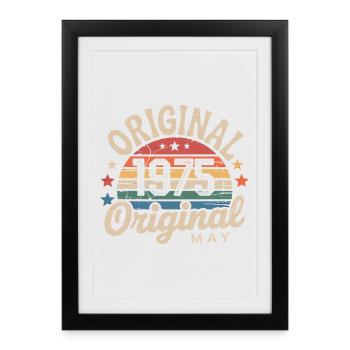 Mai 1975 : L'Original Mai 1975 - Édition Classique - Affiche encadrée (27 × 37 cm) - noir - Devant