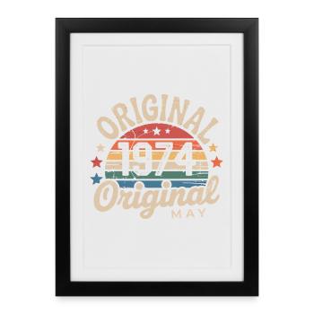 May 1974: The Original May 1974 - Classic Edition - Framed poster (27 × 37 cm) - black - Front