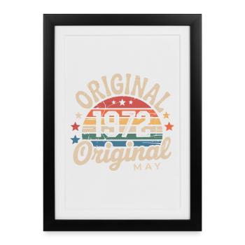 Mai 1972 : L'Original Mai 1972 - Édition Classique - Affiche encadrée (27 × 37 cm) - noir - Devant
