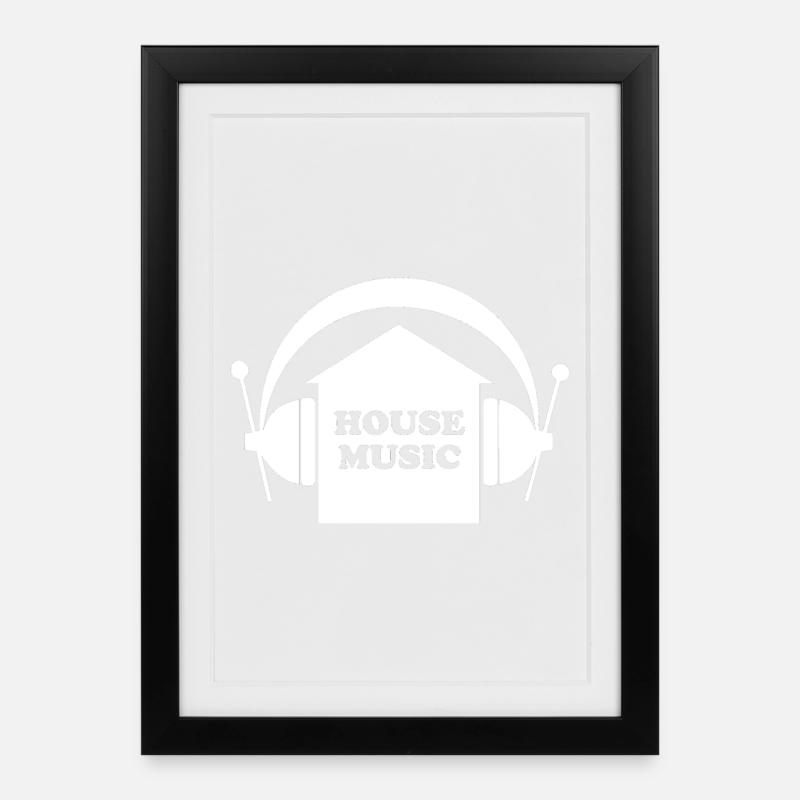 House Music - Framed poster (27 × 37 cm) - black