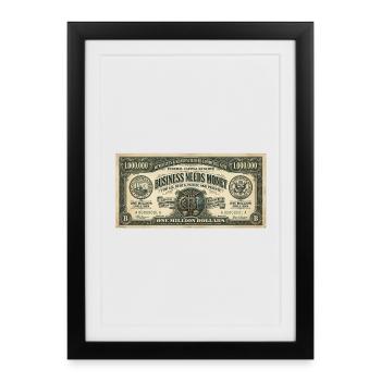 Affiche Monnaie d'Affaires Vintage - Affiche encadrée (27 × 37 cm) - noir - Devant