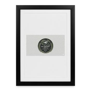 DU SIEHST - Gerahmtes Poster (27 × 37 cm) - Schwarz - Vorne