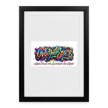 Own Room Graffiti Art - Framed poster (27 × 37 cm) - black - Front