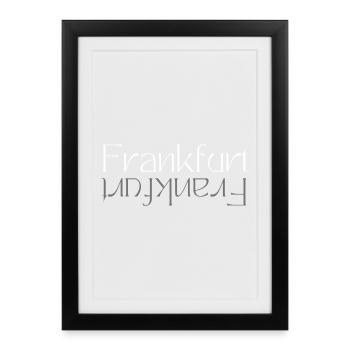 Frankfurt Wordmark Mirror - Framed poster (27 × 37 cm) - black - Front