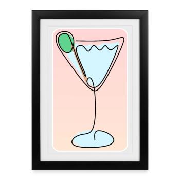 COCKTAIL Drinks Drink - Framed poster (27 × 37 cm) - black - Front