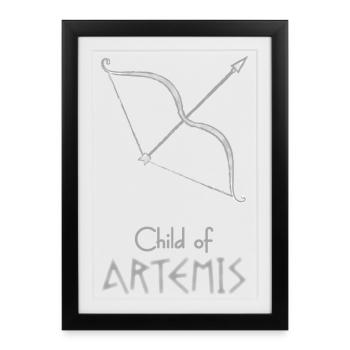 Child of Artemis – Percy Jackson inspired design - Framed poster (27 × 37 cm) - black - Front