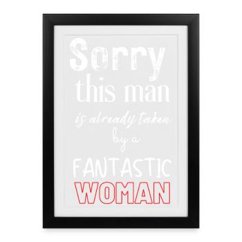Prise par une femme fantastique Griffe - Affiche encadrée (27 × 37 cm) - noir - Devant