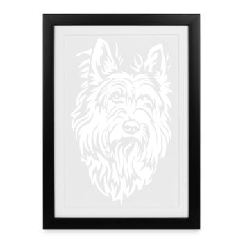 Picard Head « Black Edition » - Affiche encadrée (27 × 37 cm) - noir - Devant