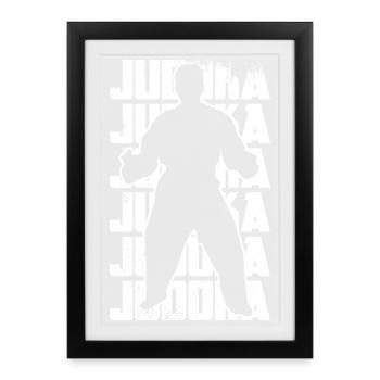 Combattant de judo - Affiche encadrée (27 × 37 cm) - noir - Devant