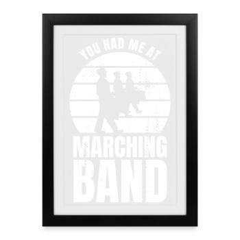 Drôle de batteur - Affiche encadrée (27 × 37 cm) - noir - Devant