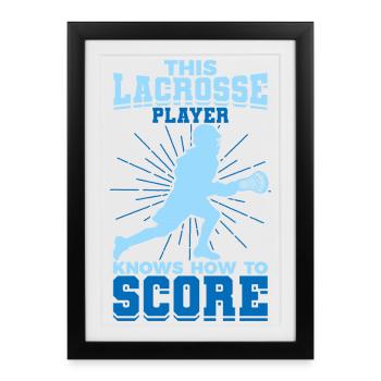 Garçon jouant à la crosse - Affiche encadrée (27 × 37 cm) - noir - Devant