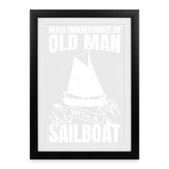 Sailor Grandpa - Framed poster (27 × 37 cm) - black - Front