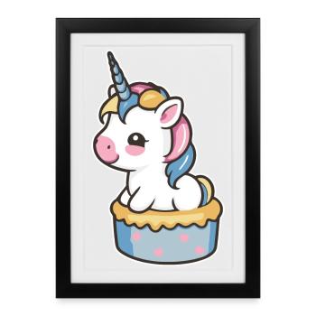 Unicorn Cake - Framed poster (27 × 37 cm) - black - Front