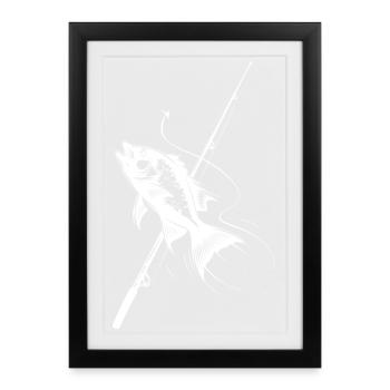 Fishing Sketch - Framed poster (27 × 37 cm) - black - Front