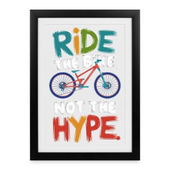 Déclaration vibrante de rallye à vélo - Affiche encadrée (27 × 37 cm) - noir - Devant