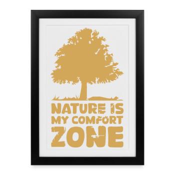 Comfort Zone Nature Tree Forest Autumn Saying Funny - Framed poster (27 × 37 cm) - black - Front