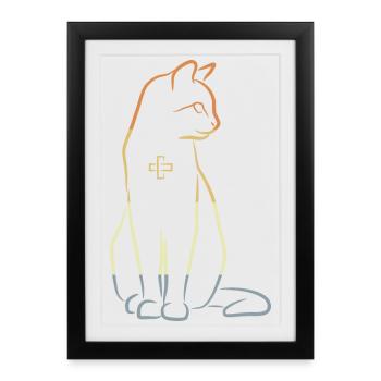 Veterinary Cat - Framed poster (27 × 37 cm) - black - Front