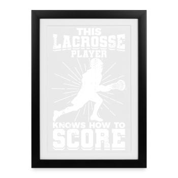 Lacrosse Boy - Framed poster (27 × 37 cm) - black - Front