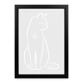 Veterinarian Cat - Framed poster (27 × 37 cm) - black - Front