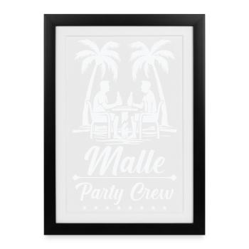 Malle Party Crew - Affiche encadrée (27 × 37 cm) - noir - Devant
