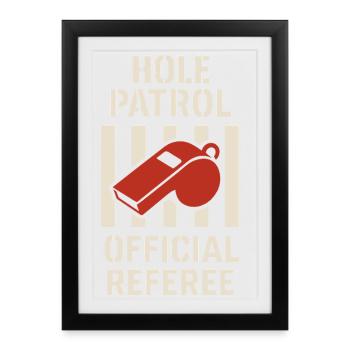 Cornhole Refere Official Referee - Framed poster (27 × 37 cm) - black - Front
