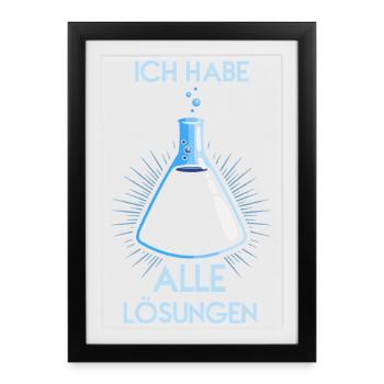 Chemistry Chemist Chemistry Teacher Funny Science - Framed poster (27 × 37 cm) - black - Front