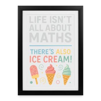 Life isn't just math There are also - Framed poster (27 × 37 cm) - black - Front