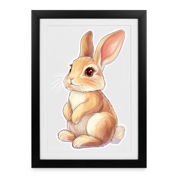 Hare - Framed poster (27 × 37 cm) - black - Front