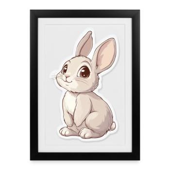Hare - Framed poster (27 × 37 cm) - black - Front