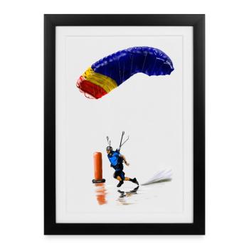 Piqué - Affiche encadrée (27 × 37 cm) - noir - Devant