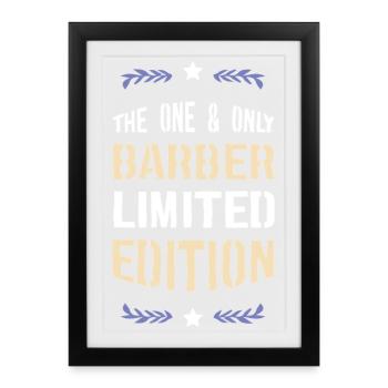 BARBER Limited Edition - Framed poster (27 × 37 cm) - black - Front